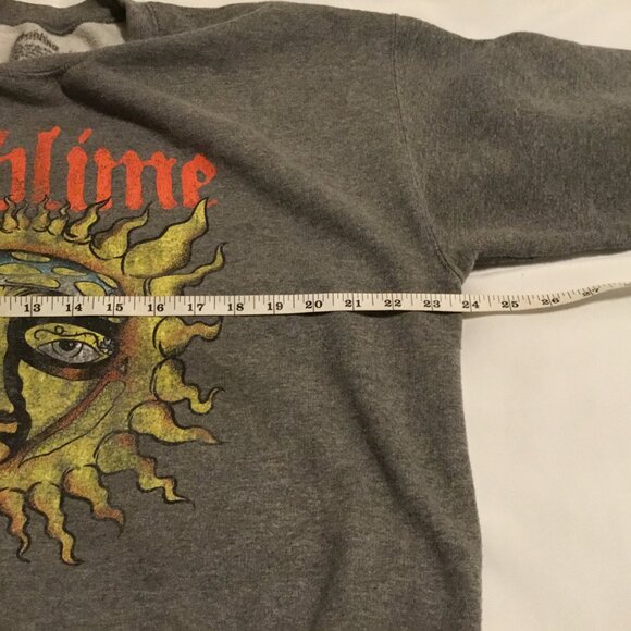 Sublime Sweatshirt Men's Large Gray Long Beach Sun Crewneck Pullover Band - Picture 5 of 8